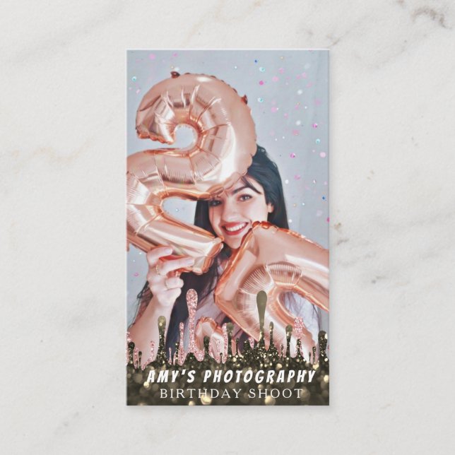 Tarjeta De Visita Snapping Special Moments Fotógrafo de cumpleaños (Anverso)