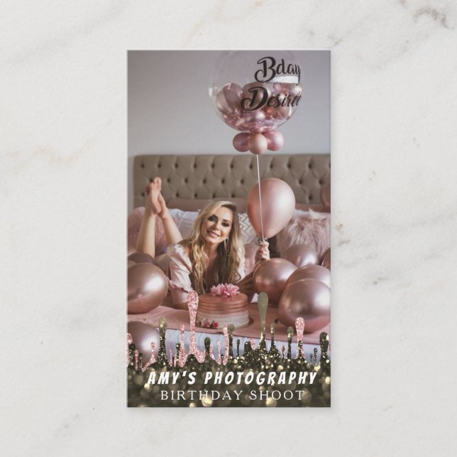 Tarjeta De Visita Snapping Special Moments Fotógrafo de cumpleaños (Anverso)