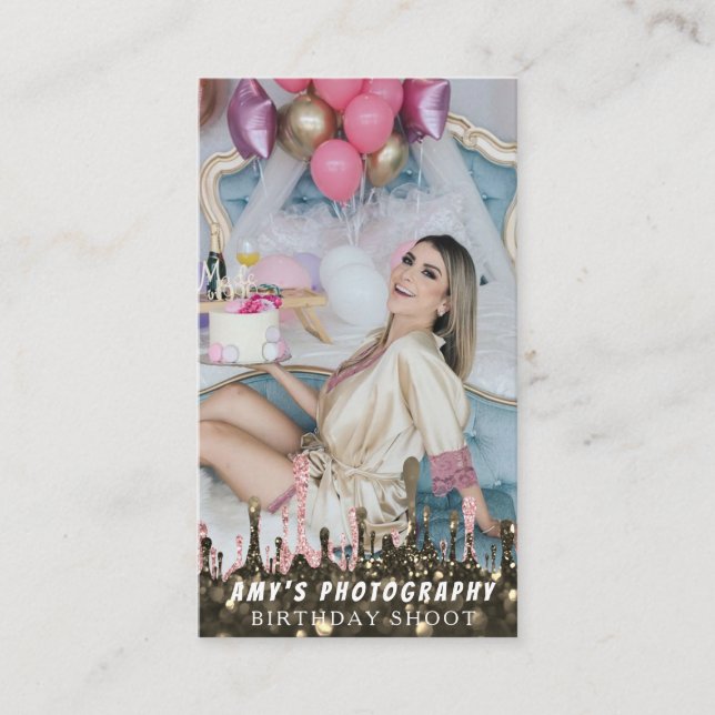 Tarjeta De Visita Snapping Special Moments Fotógrafo de cumpleaños (Anverso)