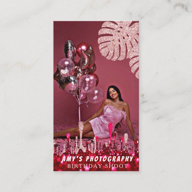 Tarjeta De Visita Snapping Special Moments Fotógrafo de cumpleaños (Anverso)