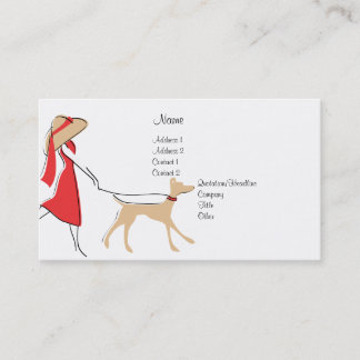 Tarjeta De Visita Snazzy Dog Walker