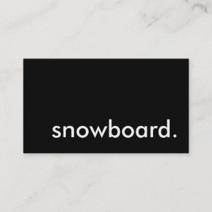 Tarjeta De Visita snowboard.