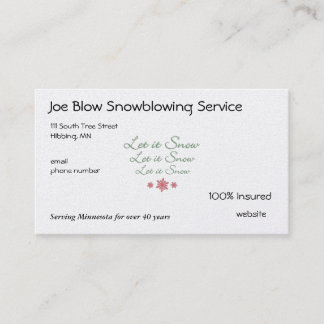 Tarjeta De Visita Snowflake