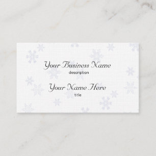 Tarjeta De Visita Snowflakes Business Card Template Executive Linen