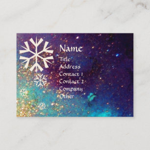 TARJETA DE VISITA SNOWFLAKES EN ESPEJOS DE PLATA