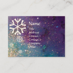 TARJETA DE VISITA SNOWFLAKES EN ESPEJOS DE PLATA