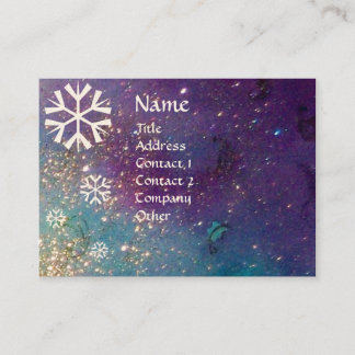 TARJETA DE VISITA SNOWFLAKES EN ESPEJOS DE PLATA