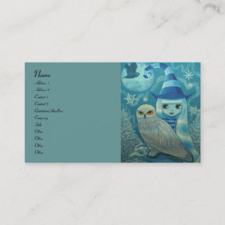 Tarjeta De Visita Snowley Owl Witch