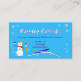 Tarjeta De Visita Snowman Snowcone