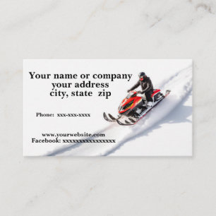 Tarjeta De Visita Snowmobile