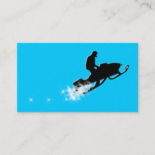 Tarjeta De Visita snowmobile: rastro del polvo