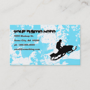 Tarjeta De Visita snowmobile: rastro del polvo: