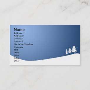 Tarjeta De Visita Snowscene