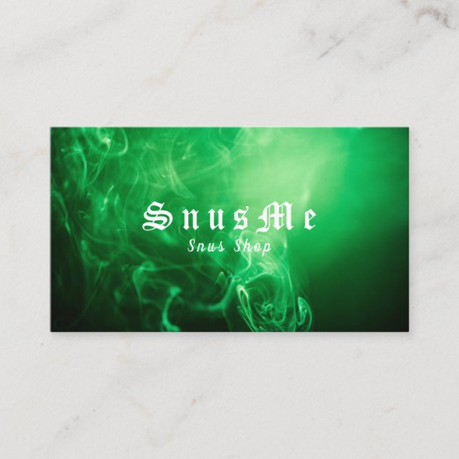 Tarjeta De Visita Snus Shop Tabaco Vape Smoke Aceite CBD (Anverso)