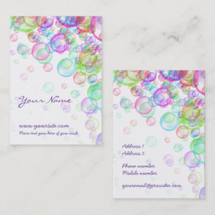 Tarjeta De Visita Soap Bubbles