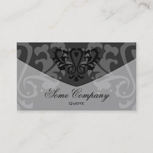 Tarjeta De Visita Sobre Damask (Blanco Y Negro)