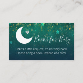 Tarjeta De Visita Sobre la luna Libros de Baby Shower para solicitud