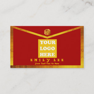 Tarjeta De Visita Sobre rojo de Hong Bao