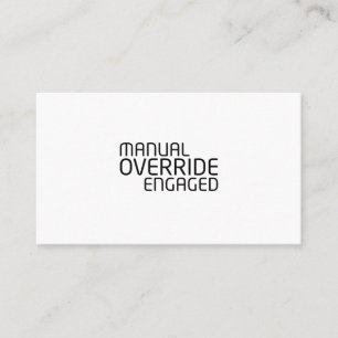 Tarjeta De Visita Sobreescritura manual activada operador principal