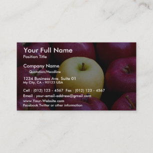 Tarjeta De Visita Sobremesa de nueve manzanas, amarillos y rojos