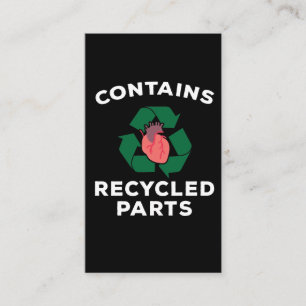 Tarjeta De Visita Sobreviviente de cirugía cardíaca evita recupera