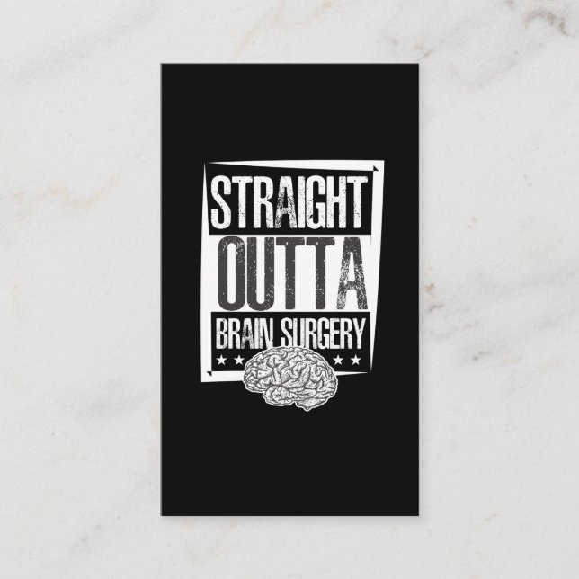 Tarjeta De Visita Sobreviviente de cirugía cerebral tras recuperació (Anverso)