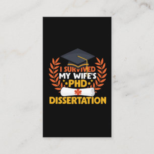 Tarjeta De Visita Sobrevivió a mi esposa. Graduación de tesis doct