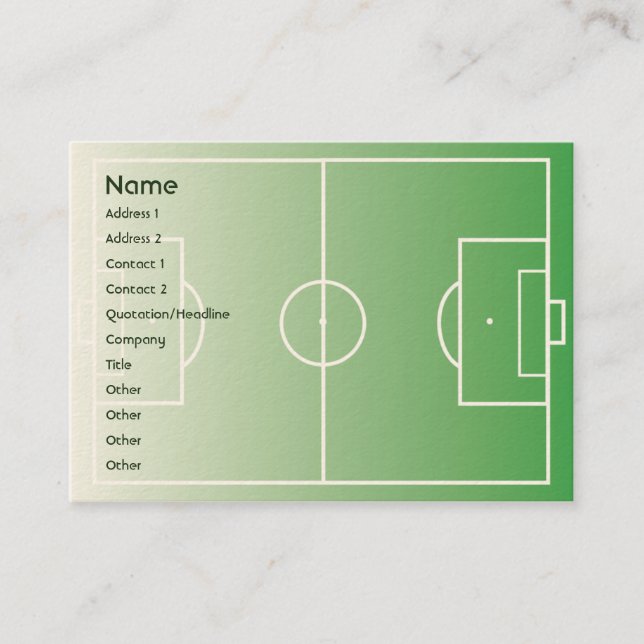 Tarjeta De Visita Soccerfield - rechoncho (Anverso)