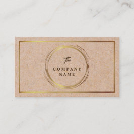 Tarjeta de visita social IMPRESA Kraft del oro del