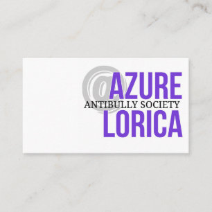 Tarjeta De Visita Sociedad Antibulenta de Azure Lorica