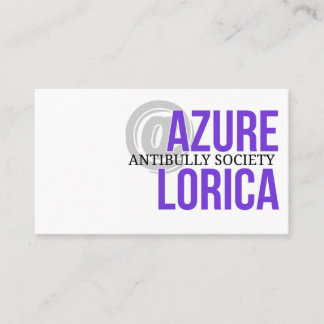 Tarjeta De Visita Sociedad Antibulenta de Azure Lorica