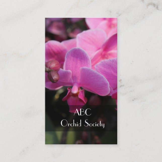 Tarjeta De Visita sociedad de flores de orquídea (Anverso)