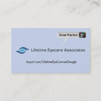 Tarjeta De Visita Socio del Eyecare del curso de la vida
