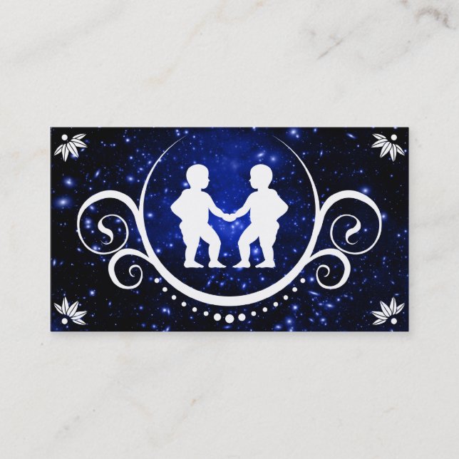 Tarjeta De Visita sofisticación de gemelos (Anverso)