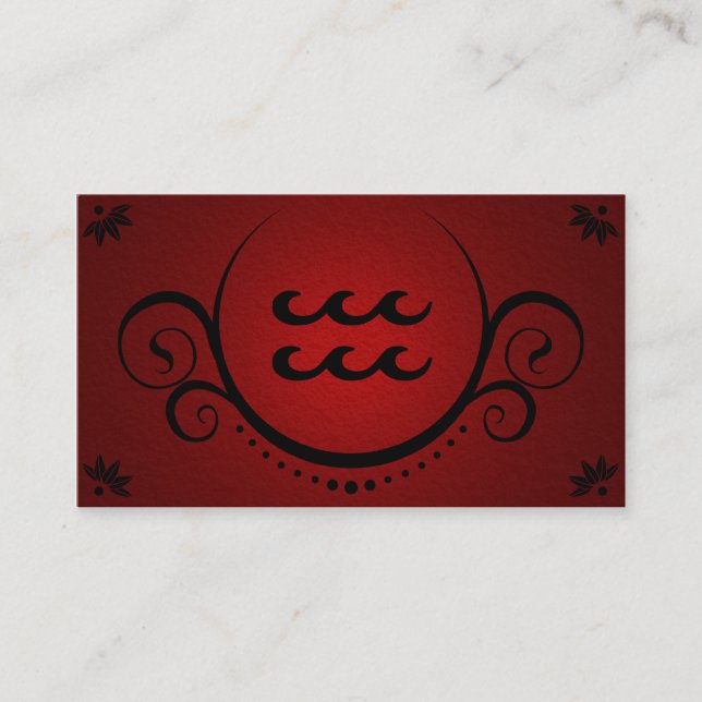 Tarjeta De Visita sofisticaciones acuarias (Anverso)