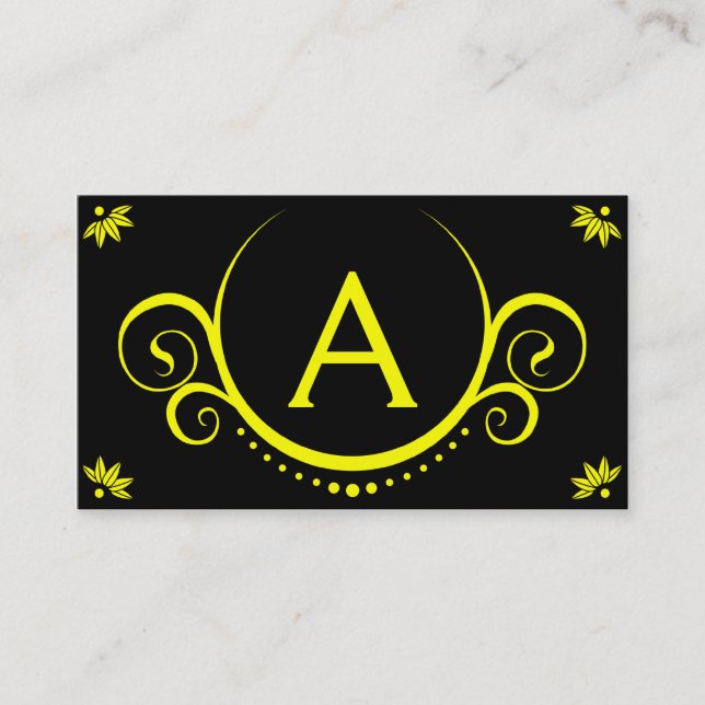Tarjeta De Visita sofisticaciones amarillas (Anverso)