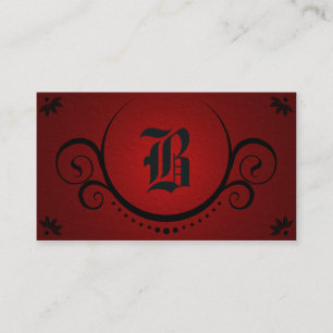 Tarjeta De Visita sofisticaciones rojas