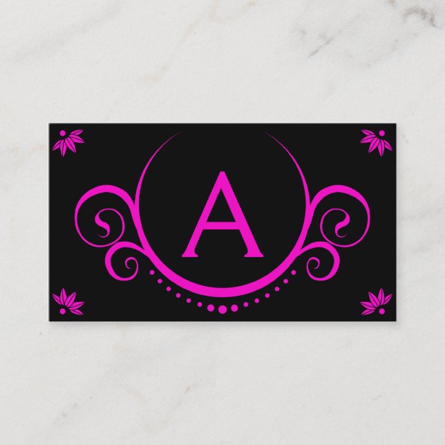 Tarjeta De Visita sofisticaciones rosadas (Anverso)
