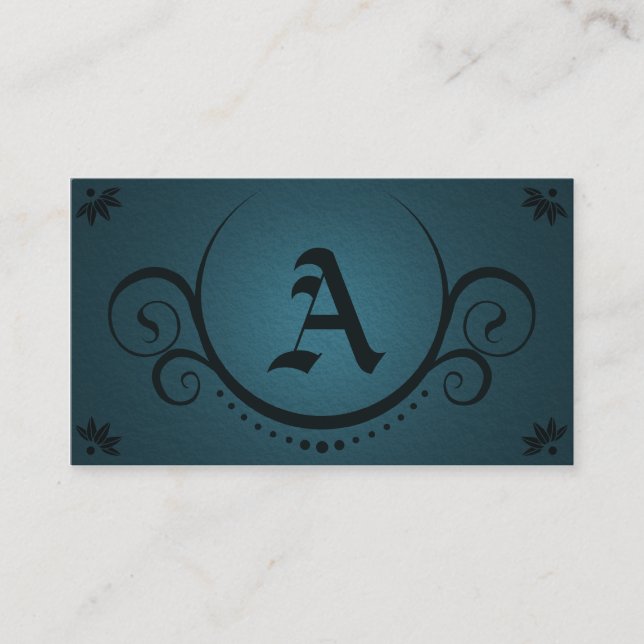 Tarjeta De Visita sofisticaciones verde azuladas (Anverso)