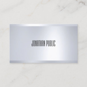 Tarjeta De Visita Sofisticada elegancia moderna y glamour en plata l