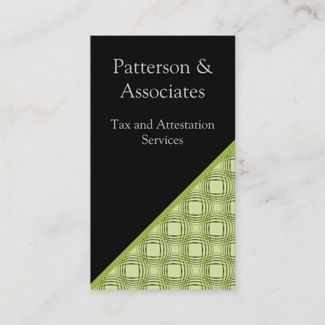 Tarjeta de visita sofisticada, Lime Green (Anverso)