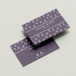 Tarjeta De Visita Sofisticada Moda floral | Moderno y elegante