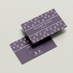 Tarjeta De Visita Sofisticada Moda floral   Moderno y elegante