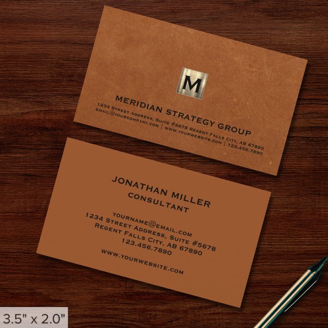 Tarjeta de visita Sofisticada Monograma (Subido por el creador)