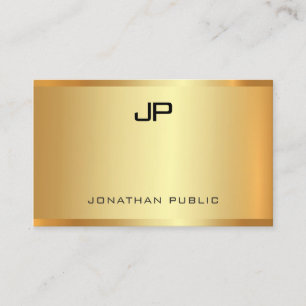 Tarjeta De Visita Sofisticada plantilla elegante de estilo oro moder