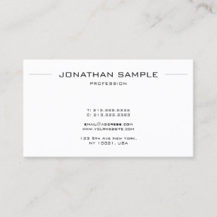Tarjeta De Visita Sofisticada Tendencia Minimalista Moderna Simple