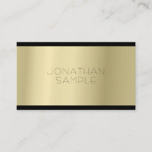 Tarjeta De Visita Sofisticado Glamour Gold Look Profesional Luxe