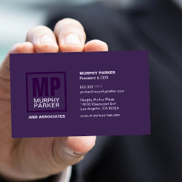 Tarjeta De Visita Sofisticado Logotipo de Monograma Grúper Square Eg