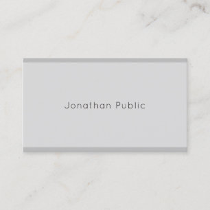 Tarjeta De Visita Sofisticado Moderno Elegante Sencillo Gris Plana S