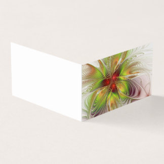 Tarjeta De Visita Soft and tenderness fractal fantasy flowers